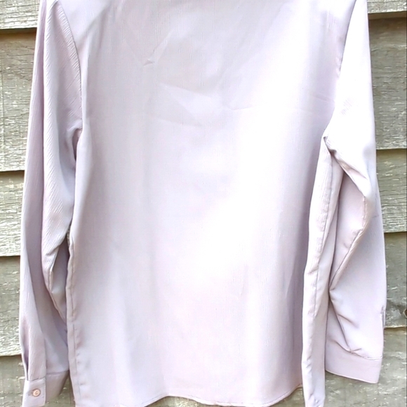 Courtenay Vintage 90s Lilac Button Down Collared Shirt Long Sleeve Blouse Pocket - Picture 3 of 8